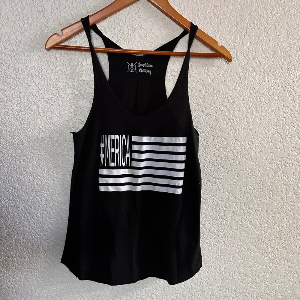 Sandilake #MERICA Black Flag Tank Size Small